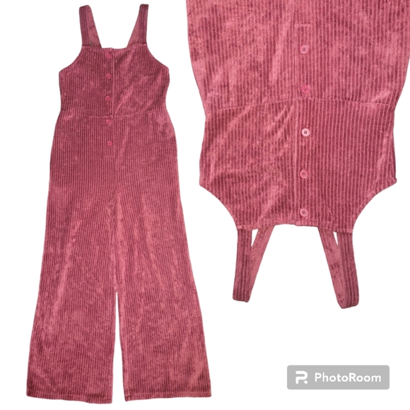 Treasure & Bond Other - Treasure & Bond Red Corduroy Overalls - L (10/12)